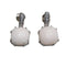 Boucles d’oreilles corail en or blanc 18k et diamants