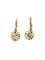 Boucles d'oreilles Dormeuses anciennes or jaune diamant taille rose 58 Facettes 1022.4