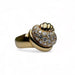 Bague 54 FRED - Bague en forme de noeud en or jaune sertie de diamants. 58 Facettes