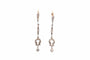 Boucles d'oreilles art déco diamants