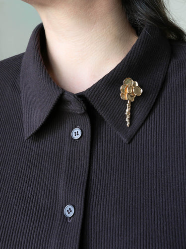 Broche CHAUMET Broche bouquet de fleurs or jaune 58 Facettes 1153.4