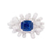 Bague 50 Bague or blanc, saphir et diamants. 58 Facettes 34081