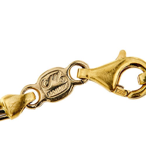 Bracelet homme en deux ors, maille oeil d'oiseau