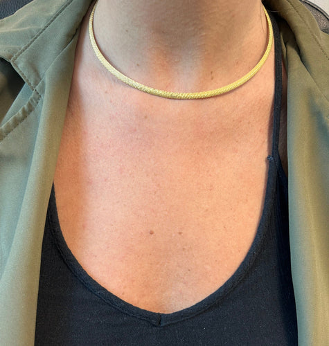 Collier Collier deux ors maille omega, reversible 58 Facettes BO/250006