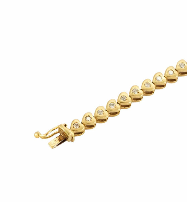 Bracelet Bracelet cœur or jaune et diamants 58 Facettes BO/230133