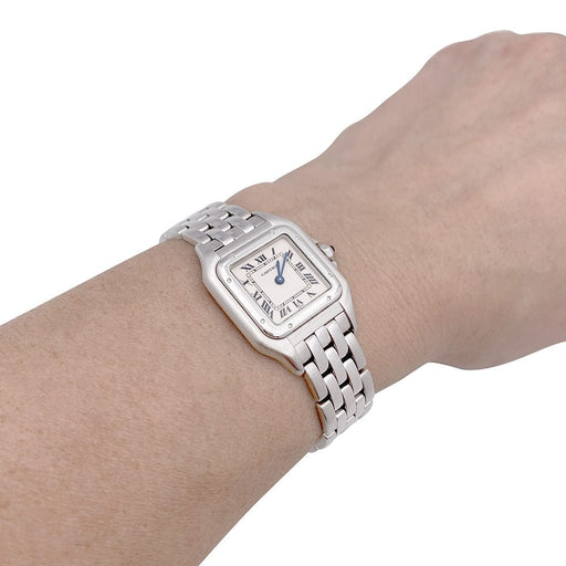 Watch Cartier watch, "Panthère", steel. 58 Facettes 33665