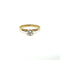 Bague 59 Bague solitaire accompagnée or jaune et diamants 58 Facettes Z15B51484