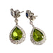 Boucles d'oreilles Boucles d'oreilles en platine de style Art Déco avec diamants, saphirs et poires 58 Facettes Q27B