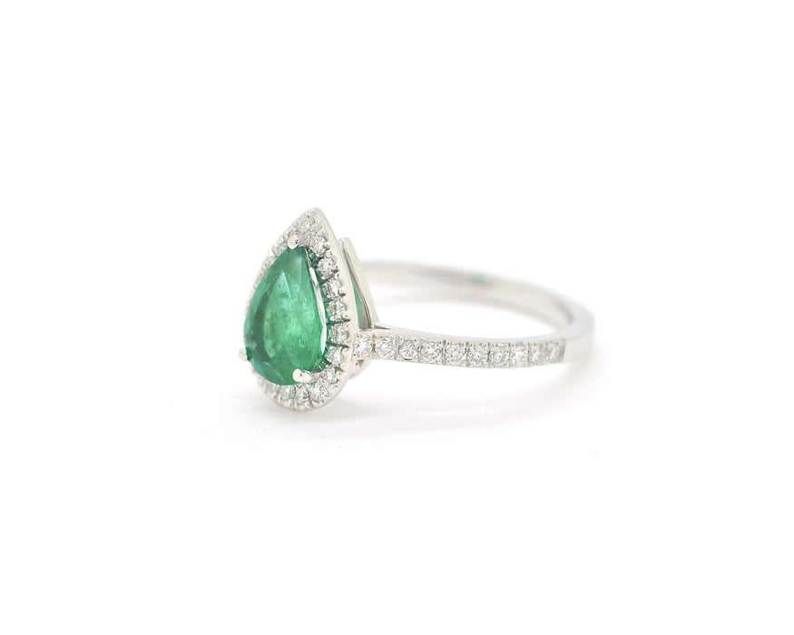 Bague Bague avec émeraude zambienne 1,04 carats 58 Facettes