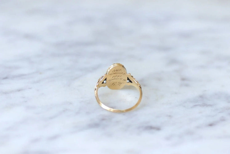 Bague marquise turquoises et perles