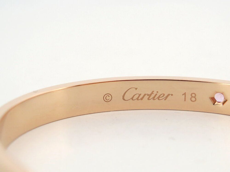 Bracelet bracelet CARTIER love 1 saphir rose jonc ouvert or 58 Facettes 264233