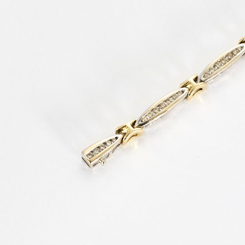 Bracelet Bracelet or blanc et jaune, diamants 58 Facettes GU199