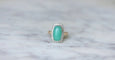 Bague 54 Bague Art Deco Chrysoprase Diamants 58 Facettes
