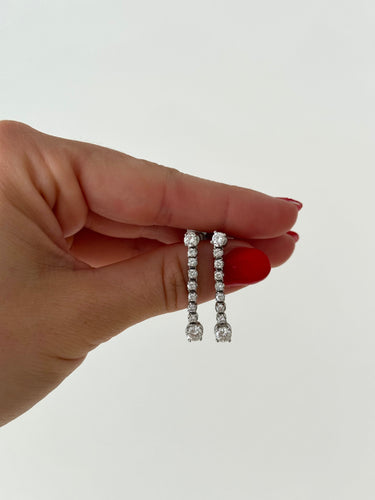 Boucles d'oreilles Long diamond earrings 58 Facettes