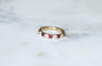 Bague 50 Bague Demi Alliance Rubis et Diamants sur Or jaune 58 Facettes