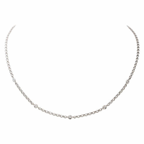 Collier Collier Or blanc Diamant 58 Facettes 3629486CN