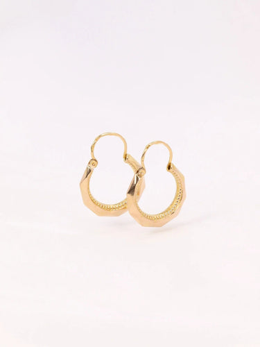 Boucles d'oreilles Créoles vintage or champagne 58 Facettes J446