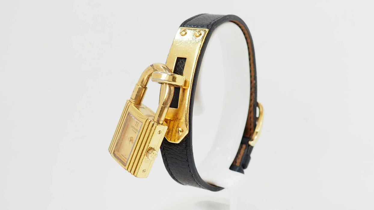 HERMES - Montre Kelly-Cadenas plaqué or