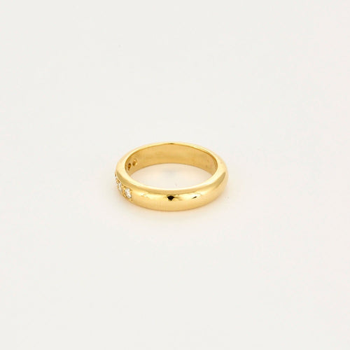 Bague or jaune et brillants serti grain