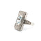 Bague 56 Bague en or blanc 18 carats avec aigue-marine et diamants 58 Facettes