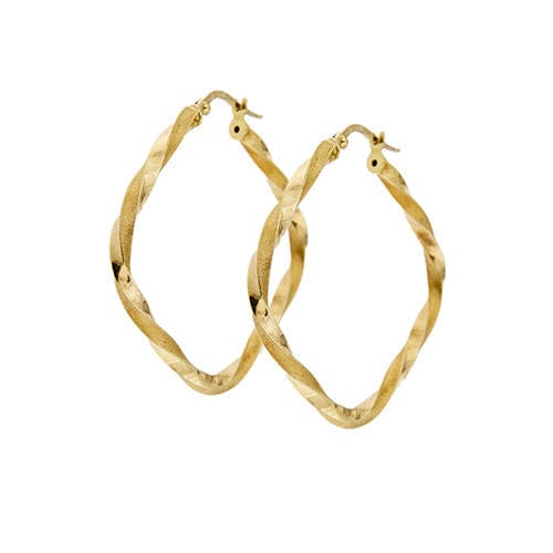 Boucles d'oreilles créoles Torchon