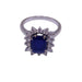 Ring 51 Pompadour Ring Platinum, Sapphire, Diamonds 58 Facettes 16-GS31425