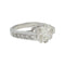 Bague 54 Bague or blanc, diamant taille émeraude 4 cts. 58 Facettes 31294