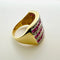 Bague 55 Bague vintage en or jaune avec diamants et rubis 58 Facettes 50358