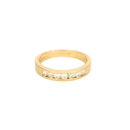 Bague 56 Bague jonc or jaune et diamants 58 Facettes SAI0364