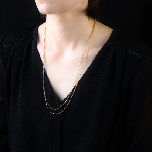 Collier Sautoir ancien maille jaseron 58 Facettes 23-119