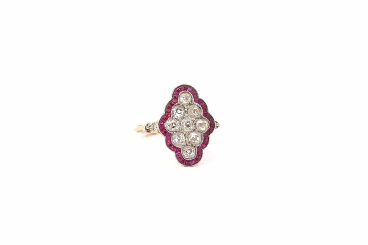 Bague 52 Bague Or jaune Diamants Rubis 58 Facettes 22046