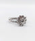 Bague marguerite vintage or blanc, 0,60 carat diamants serti illusion 58 Facettes A06236