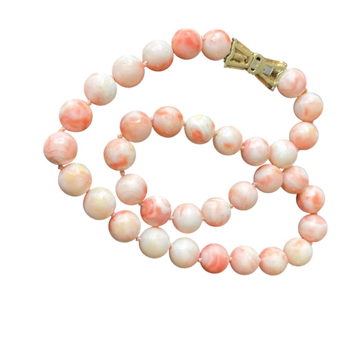 Collier Collier en Perles de Corail Peau d'Ange 58 Facettes 356