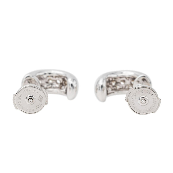 Boucles d'oreilles Boucles d'oreilles Demi créoles Or blanc Diamant 58 Facettes 3681511RV