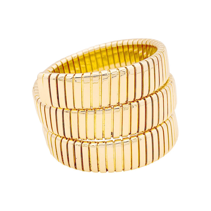 Bracelet Bulgari, "Tubogas", or jaune.