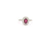 Bague Bague en or blanc avec rubis de 1,19 ct et diamants 58 Facettes