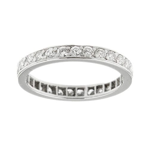 Bague 51 Bague d'éternité avec diamants de 1,45 ct 58 Facettes 36705