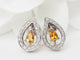 Boucles d'oreilles Boucles d'oreilles en or blanc, citrines et diamants 58 Facettes 32804 b
