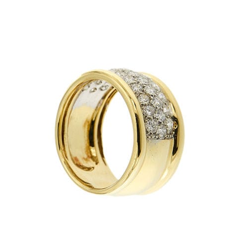 Bague 63 Bague bandeau avec diamants 58 Facettes 37826