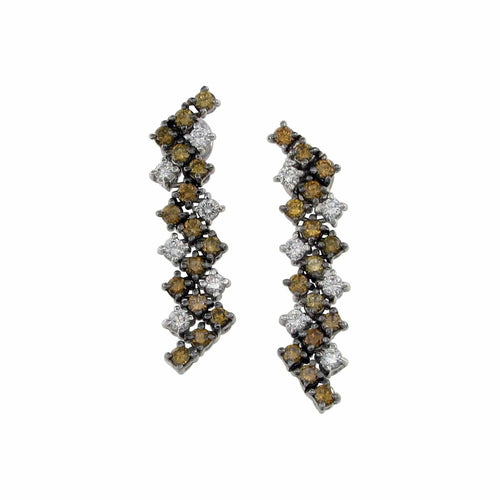 Boucles d'oreilles en or blanc et diamants