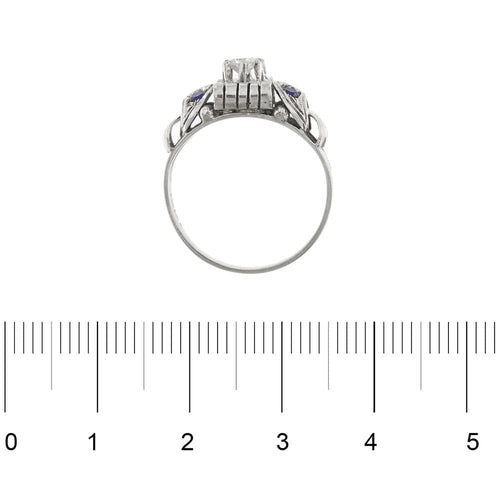 Bague Bague avec saphirs et diamants 58 Facettes 30533