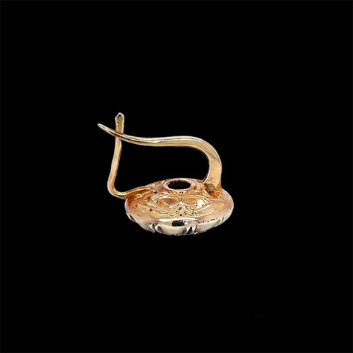 Bague Ensemble bague et boucles d'oreilles victoriennes en or et argent avec diamants 58 Facettes