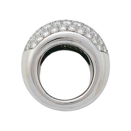 Bague 51 Bague pavage en or blanc, diamants. 58 Facettes 31229