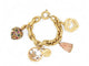 Bracelet bracelet gourmette breloques coeur zodiac t18 or jaune 18k 90.5gr charms 58 Facettes 270131