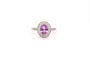 Bague 55 Bague Platine Saphir rose Diamants 58 Facettes 24085