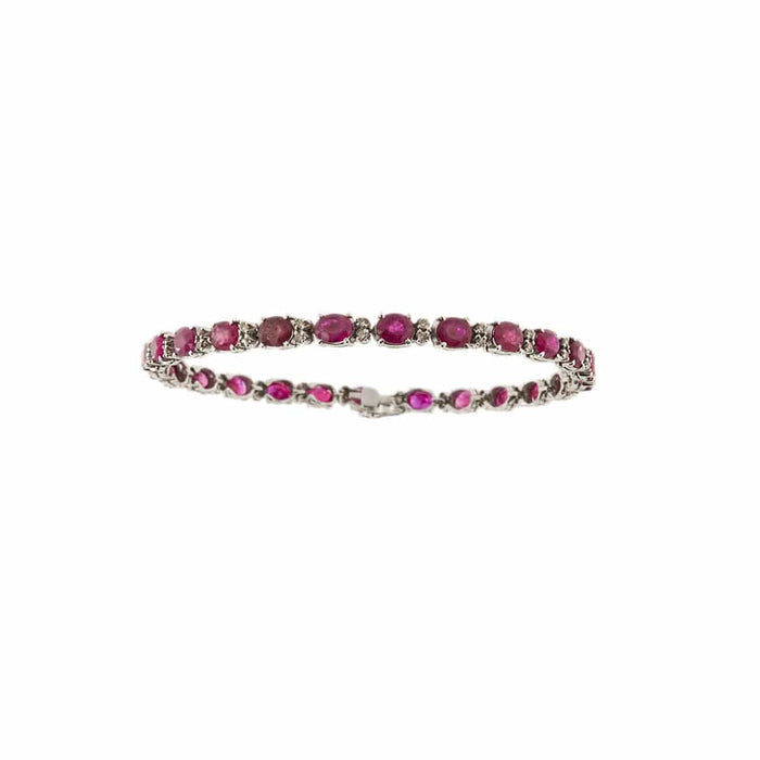 Bracelet Bracelet tennis rubis et diamants 58 Facettes 34559