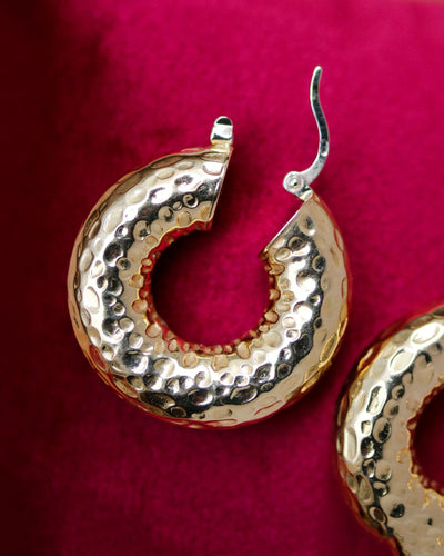 Boucles d'oreilles Paire de Créoles Epaisse en Or Jaune 58 Facettes A11623