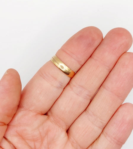 Bague 53 Alliance victorienne jumelée en or rose 18k (circa 1880) 58 Facettes A06538