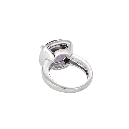 BAGUE POIRAY "FILLE ANTIQUE" OR BLANC DIAMANTS ET AMÉTHYSTE