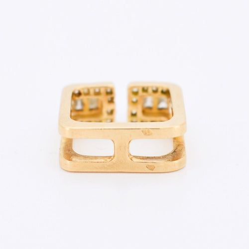 Bague 48 Jean Vendôme - Bague Carrée en Or Jaune et Diamants 58 Facettes 245